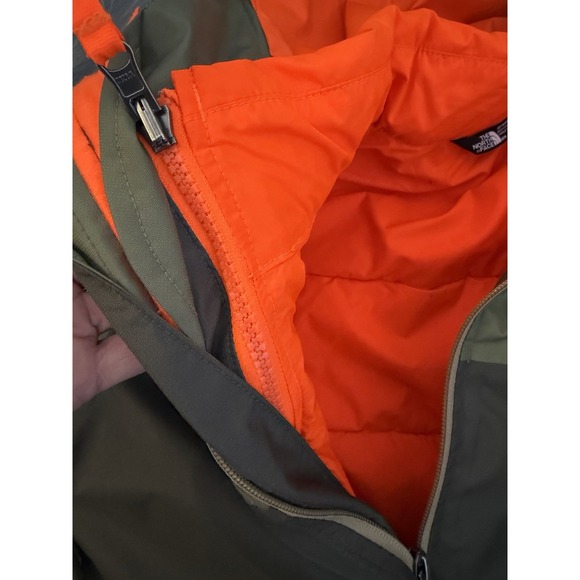 The North Face Kids' Olive, Tan, Orange Freedom Insulated Jacket Size 10/12 - Picture 3 of 4